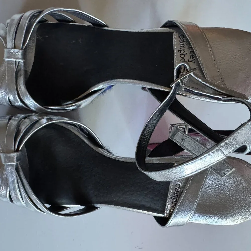 Jeffrey Campbell Rockin' Out Ankle Strap Platform Sandal Blue Zebra Calf Hair